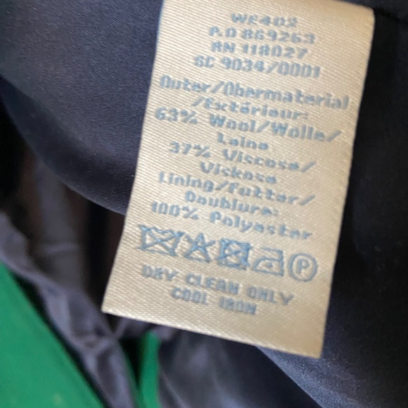 Boden Emerald Green Wool Blend Coat - Size 6R - Picture 8 of 8